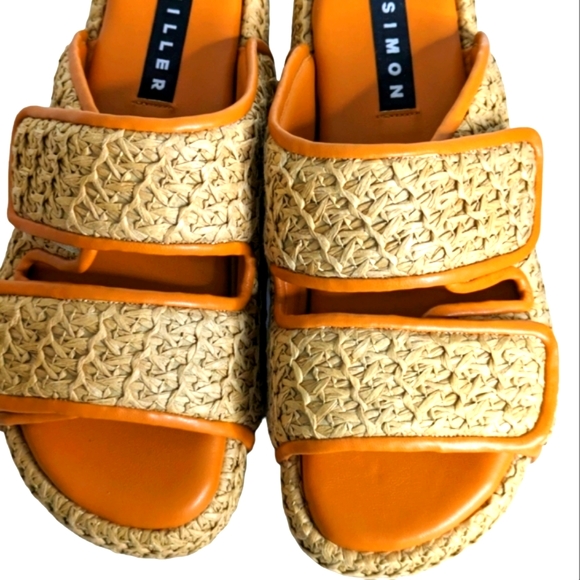Simon Miller Woven Raffia Vegan Cro Slide Sandals...Size 41/10-11 - Picture 7 of 13